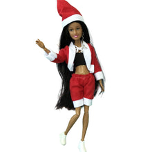 Afrobarbie Ziana en costume de Noel