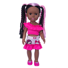 Afropoupée - Poupée noire Mila en ensemble rose