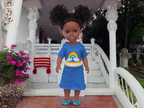Afropoupée - Bébé poupée noire Lila à la maison